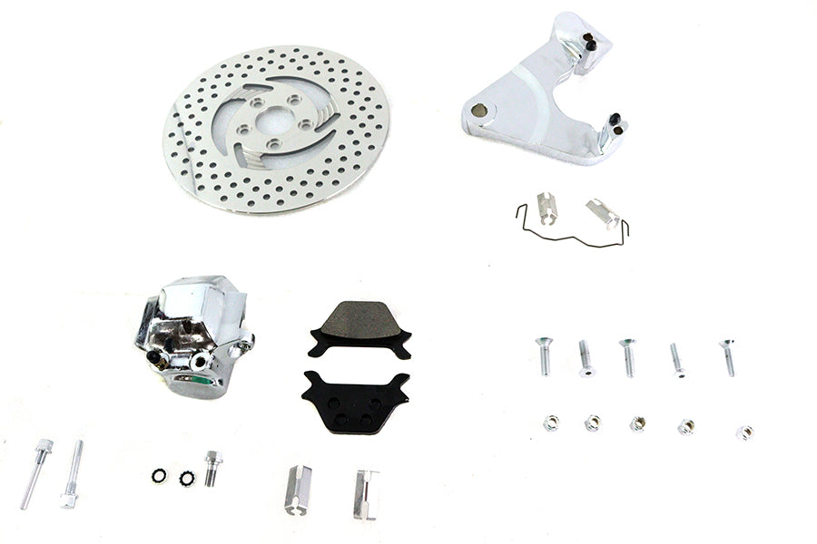 23-1090 - Chrome Rear 2 Piston Caliper and 11-1/2  Disc Kit by V-Twin