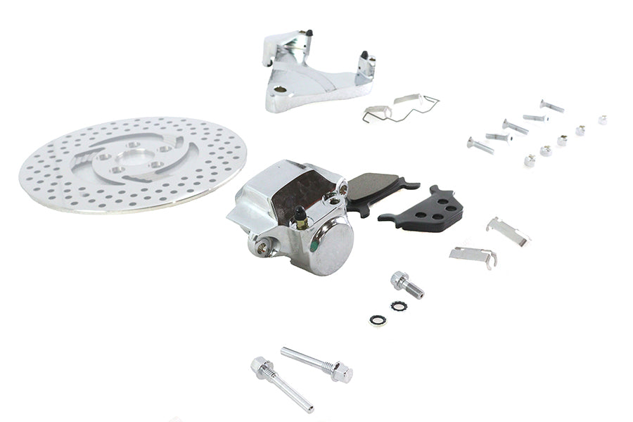 23-1090 - Chrome Rear 2 Piston Caliper and 11-1/2  Disc Kit by V-Twin