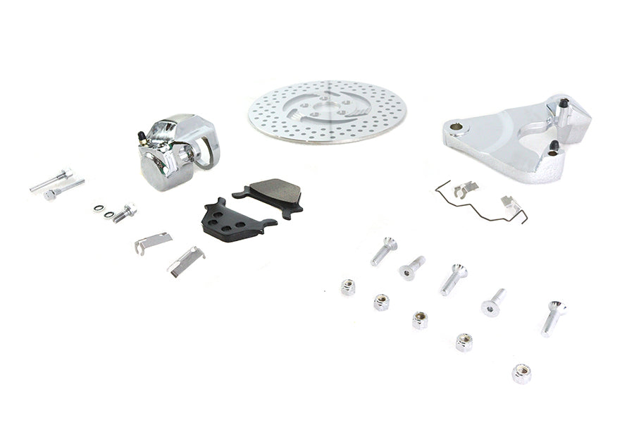 23-1090 - Chrome Rear 2 Piston Caliper and 11-1/2  Disc Kit by V-Twin