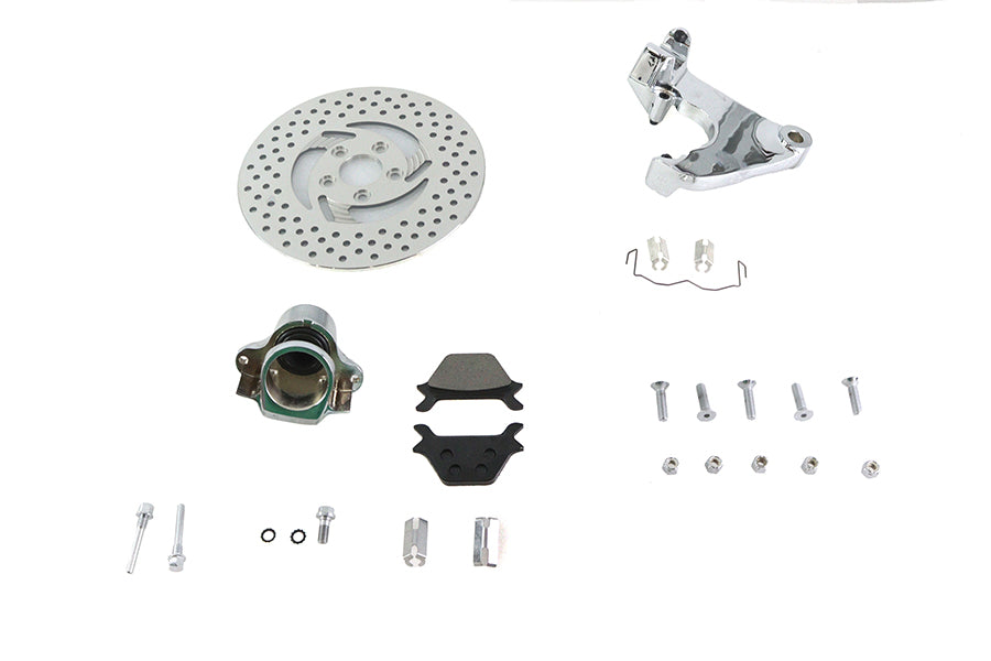 23-1090 - Chrome Rear 2 Piston Caliper and 11-1/2  Disc Kit by V-Twin