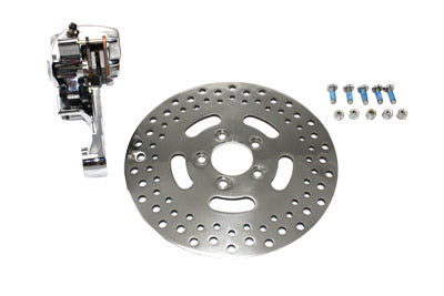 23-1150 - Chrome Rear Single Piston Caliper and 11-1/2 inch Disc Kit by V-Twin