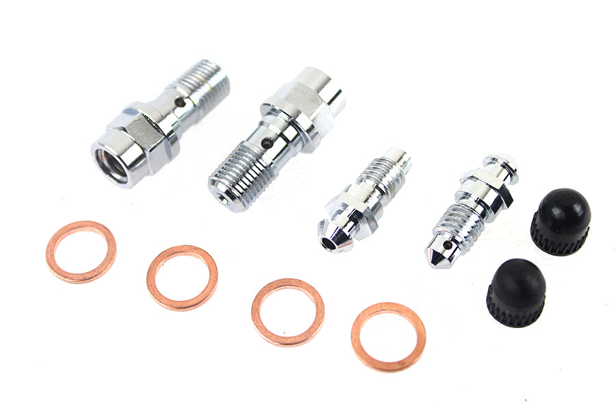 23-1151 - FLT Front Caliper Bleeder Screw Kit Chrome by Edart