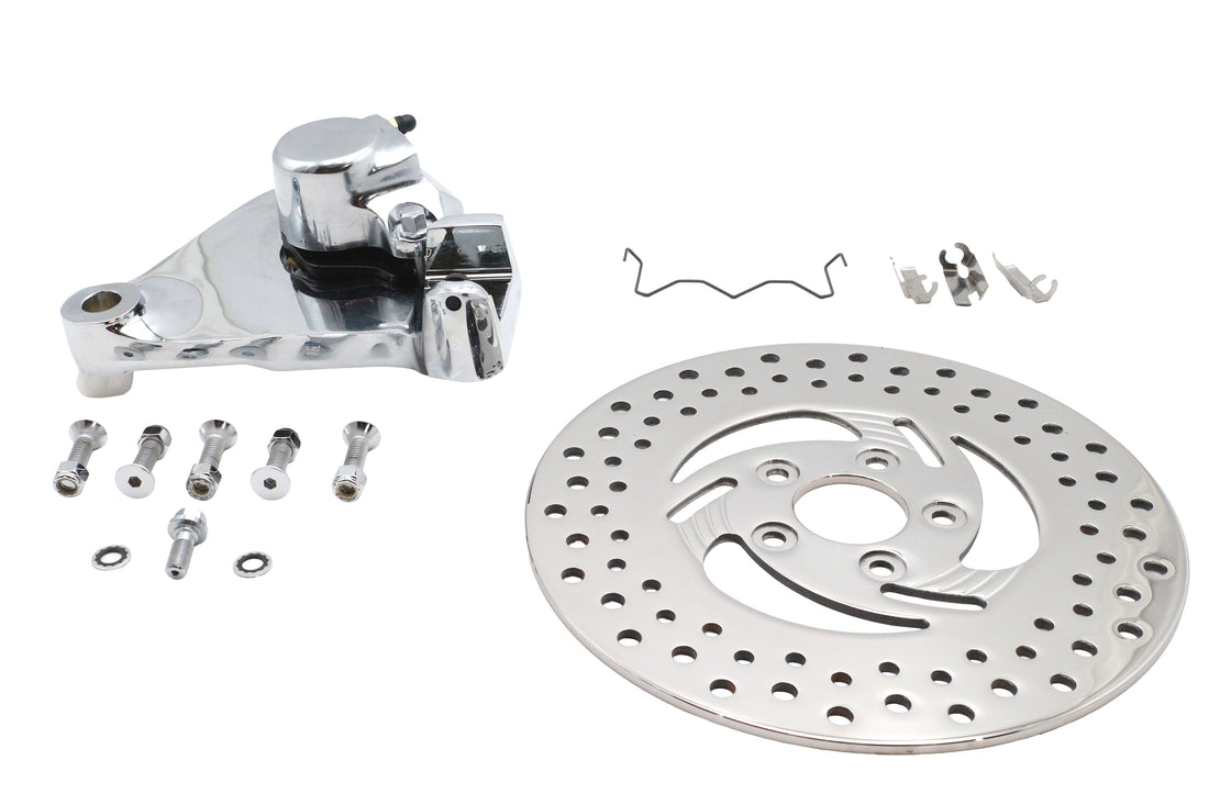 23-1154 - Black Rear 1 Piston Caliper and 11-1/2 inch Disc Kit by V-Twin