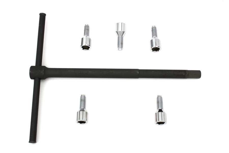 23-1207 - Chrome Wheel Lug Set with Wrench by V-Twin