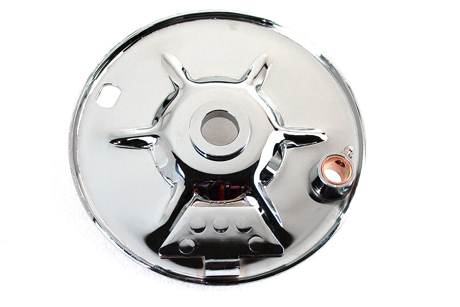 23-1333 - Rear Brake Backing Plate Chrome by V-Twin