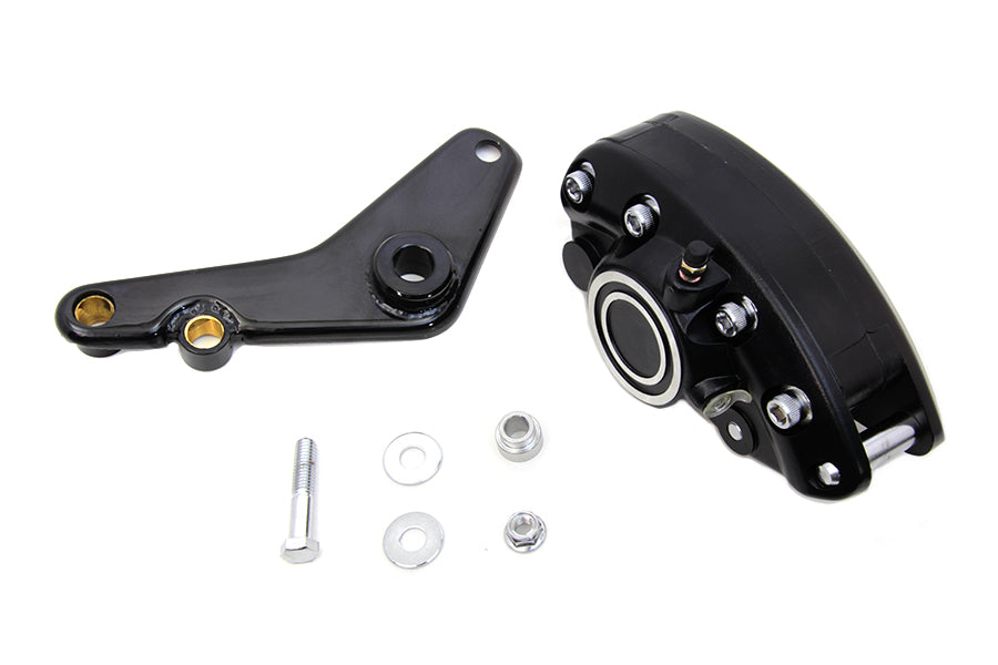 23-1431 - Black 1 Piston Rear Banana Caliper Kit with Bracket by V-Twin