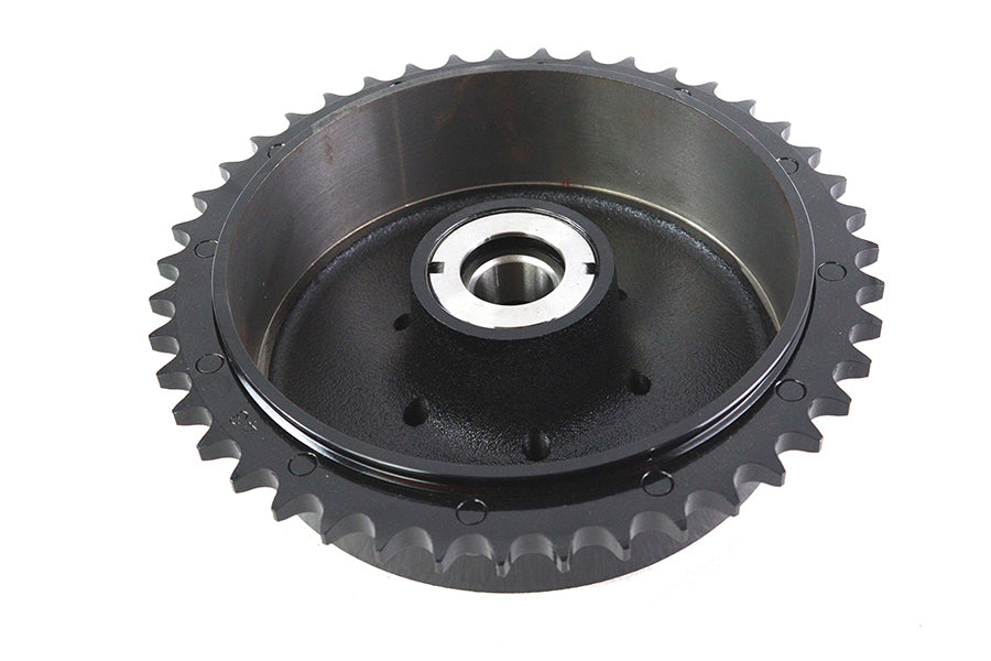 23-1835 - 1947-1953 Indian Chief Rear Brake Drum Black by V-Twin