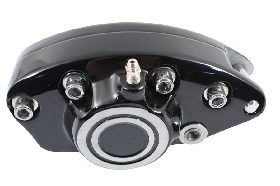 23-2219 - Black Front 1 Piston Banana Caliper with Bullseye by Edart