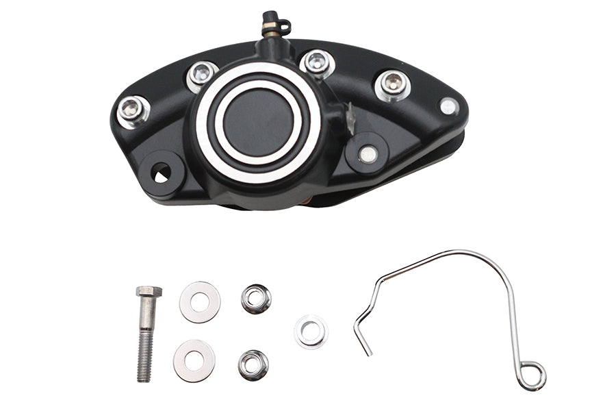 23-2219 - Black Front 1 Piston Banana Caliper with Bullseye by Edart