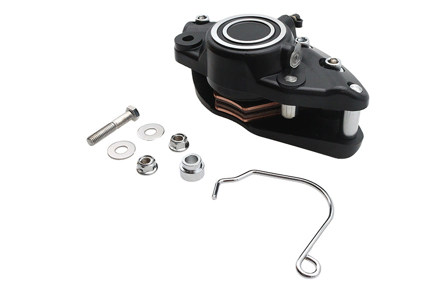 23-2219 - Black Front 1 Piston Banana Caliper with Bullseye by Edart