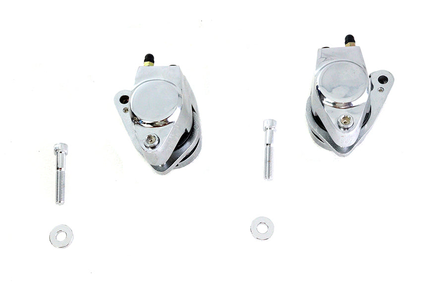 23-2226 - Chrome Front 1 Piston Caliper Set with Brake Pads by Edart