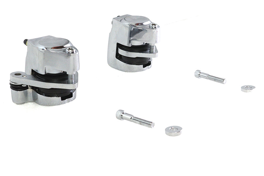 23-2226 - Chrome Front 1 Piston Caliper Set with Brake Pads by Edart