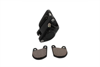 23-2238 - Black Front 1 Piston Left Side Caliper by V-Twin