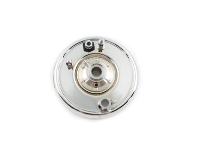 23-3076 - Front Mechanical Brake Backing Plate Chrome by V-Twin