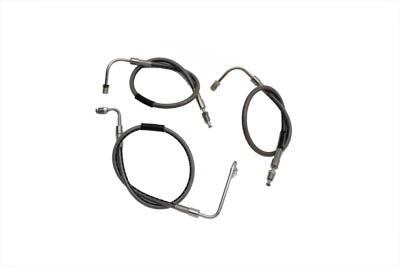 23-8711 - Stainless Steel Front Brake Hoses 23-3/4  and 21 by Edelbrock