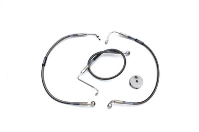 23-8731 - Stainless Steel Front Brake Hoses 22-5/8 inch and 19-1/2 inc by Edelbrock
