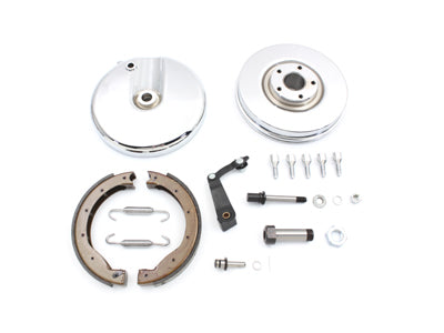 23-9222 - Front Brake Backing Plate Kit Right Side Chrome by V-Twin