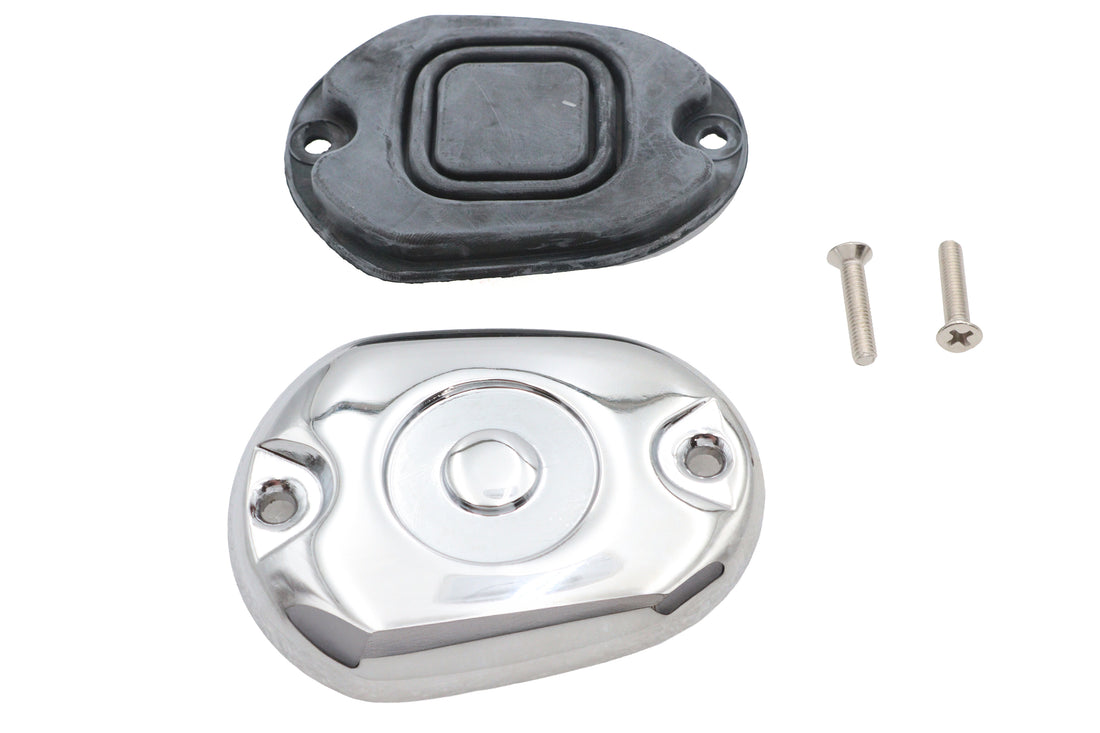 23-9263 - Handlebar Master Cylinder Cover Chrome by V-Twin