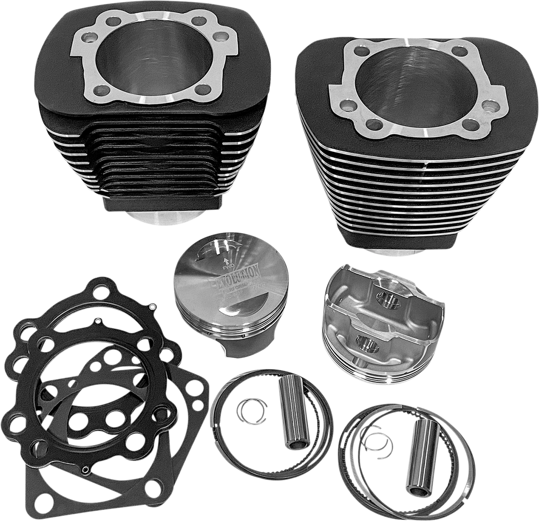 REVOLUTION PERFORMANCE, LLC Cylinder Kit - Monster Big Bore - 109" - Black w/Highlighted Fins - Evolution Big Twin '84-'99 RP201-216W