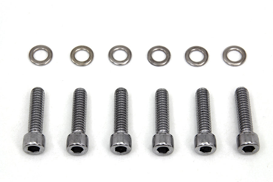 2345-6 - Transmission Shifter Cover Screw Kit Chrome by Colony