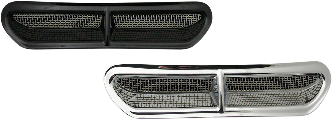 2350-0357- CUSTOM DYNAMICS Fairing Vent Cover - Black HD-VENT-INSER-B