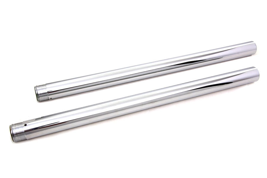 24-0055 - Chrome Fork Tube Set 2  Over Stock by V-Twin