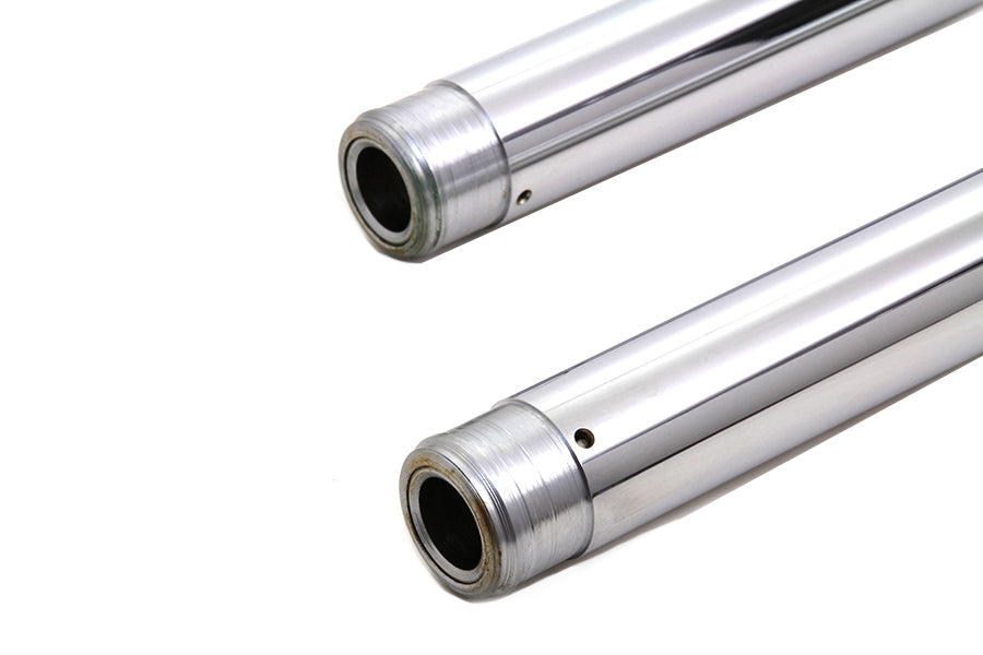 24-0055 - Chrome Fork Tube Set 2  Over Stock by V-Twin