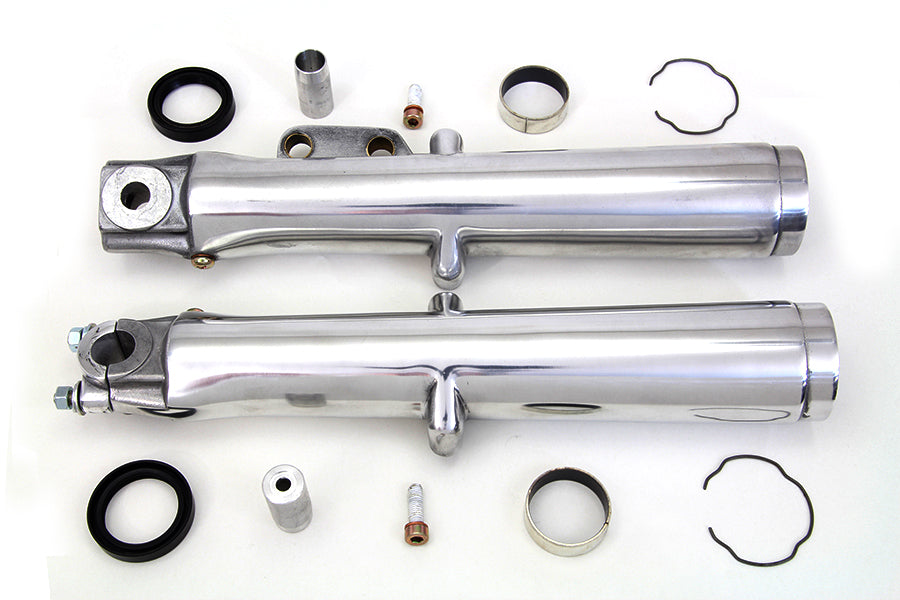 24-0087 - Polished Lower Fork Slider Single Disc by V-Twin