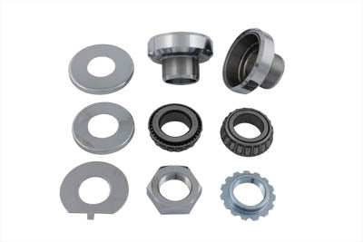 24-0122 - Chrome Fork Neck Cup Kit by V-Twin