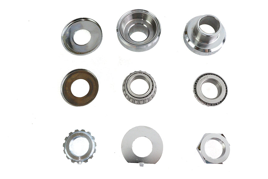 24-0122 - Chrome Fork Neck Cup Kit by V-Twin