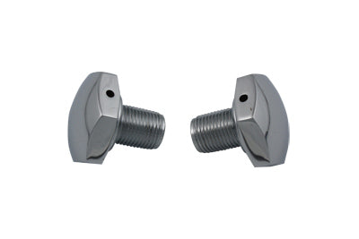 24-0184 - Chrome Fork Tube Caps Vented by V-Twin