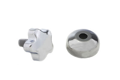 24-0207 - Chrome Fork Damper Knob with Cover by V-Twin