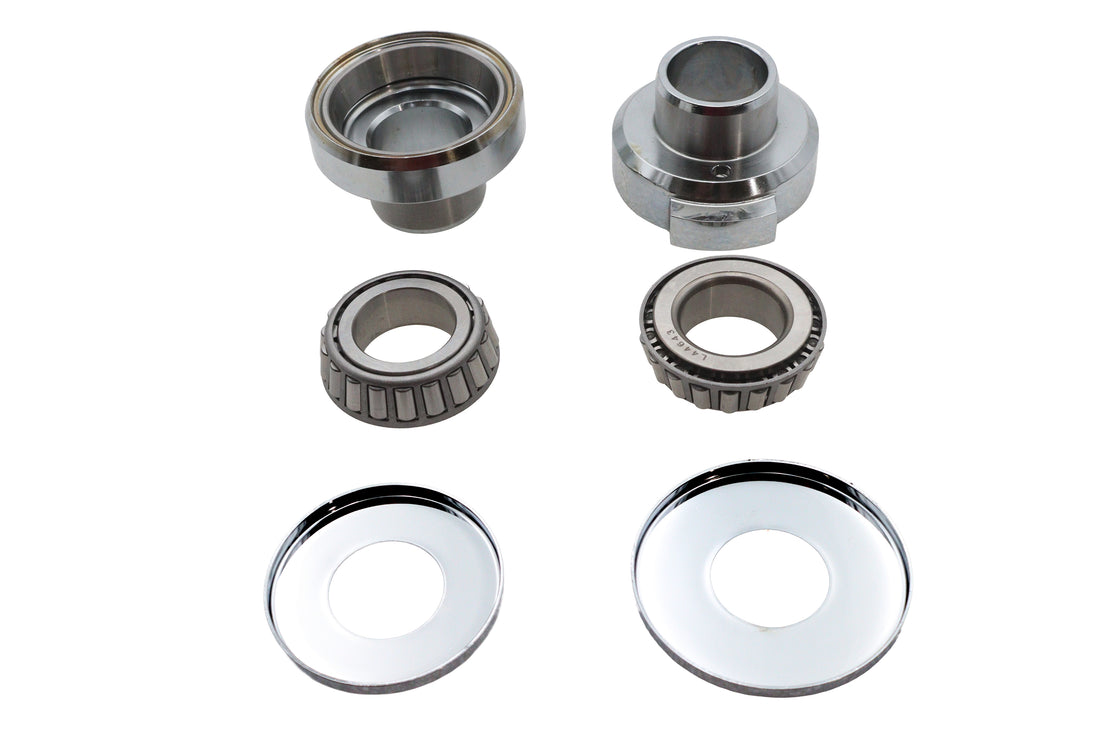 24-0231 - Chrome Fork Neck Cup Kit with Stops by V-Twin