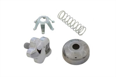 24-0254 - Chrome Fork Steering Damper Knob Kit by V-Twin