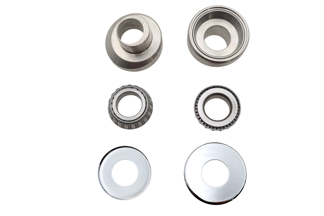 24-0274 - Stainless Steel Raked Fork Neck Cup Kit by V-Twin