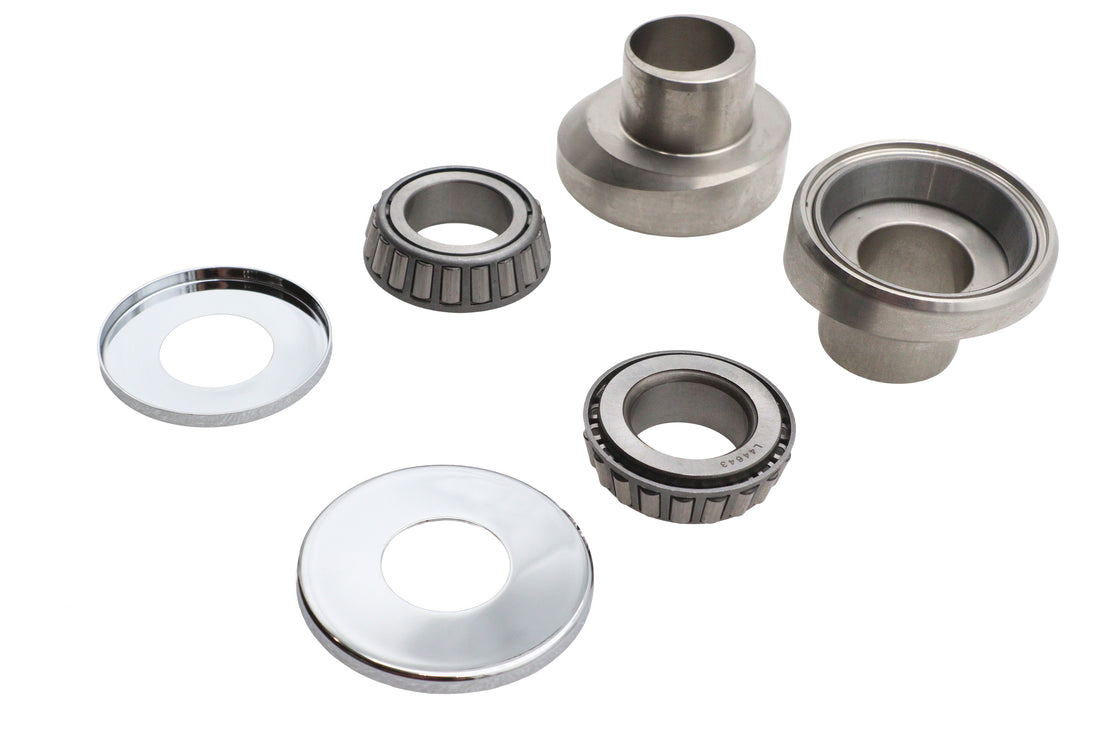 24-0274 - Stainless Steel Raked Fork Neck Cup Kit by V-Twin