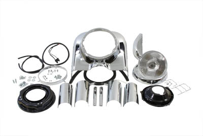 24-0287 - 7 inch Headlamp Cowl Kit Chrome by V-Twin