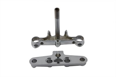 24-0304 - Chrome Triple Tree Set by V-Twin