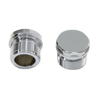24-0335 - Chrome Top Fork Tube Plugs without Hole by V-Twin