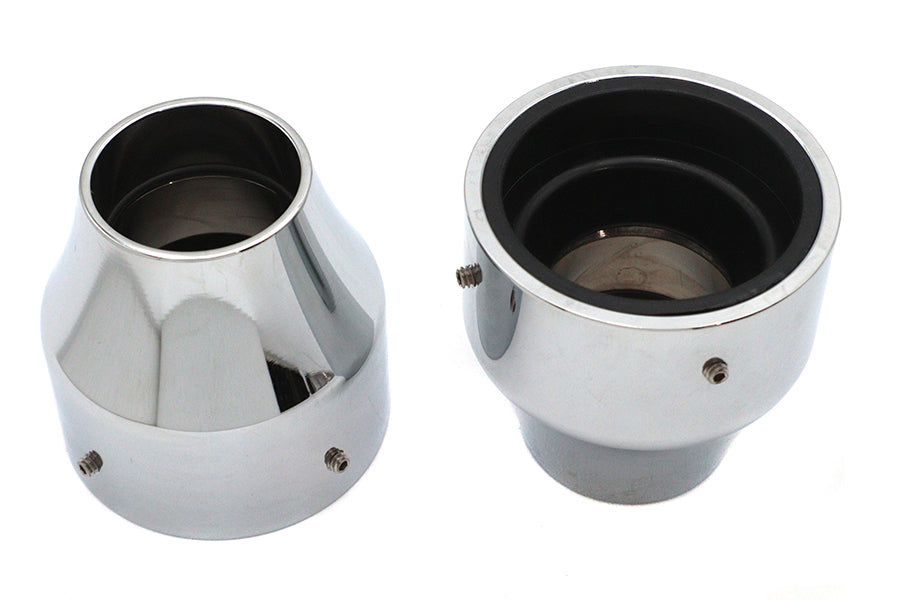 24-0363 - 41mm Fork Boot Covers Chrome by V-Twin