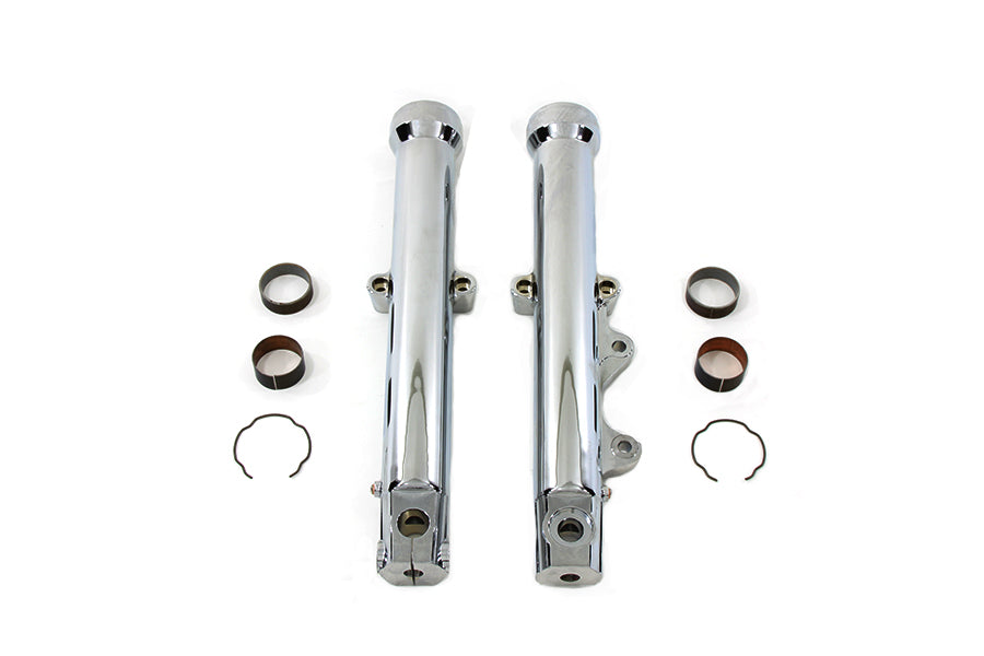 24-0373 - 39mm Fork Sliders Chrome Single Disc by V-Twin