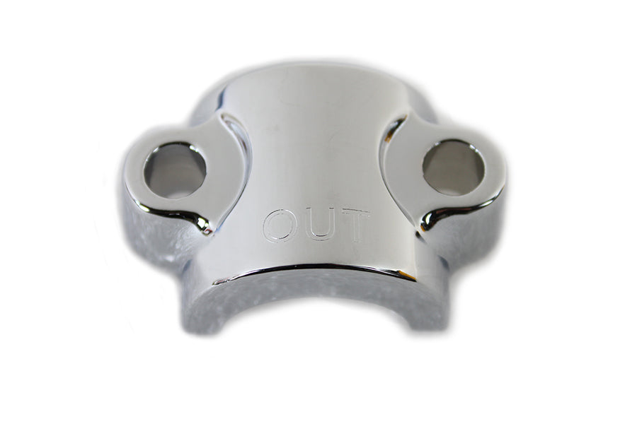 24-0385 - Chrome Fork Slider Axle Cap by V-Twin