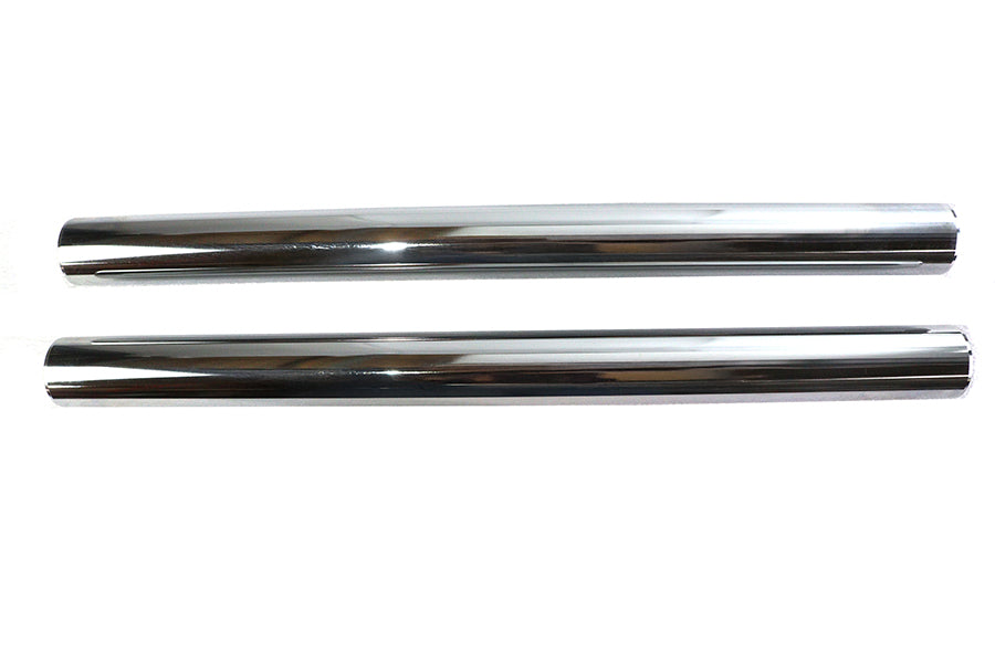24-0400 - Chrome 41mm Fork Tube Set 20  Total Length by V-Twin
