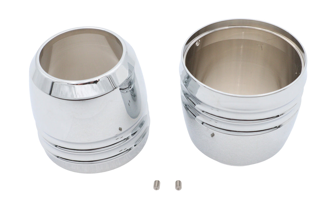 24-0499 - 49mm Fork Boot Cover Chrome by V-Twin