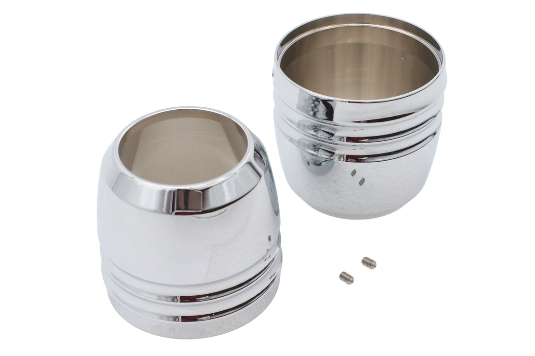 24-0499 - 49mm Fork Boot Cover Chrome by V-Twin