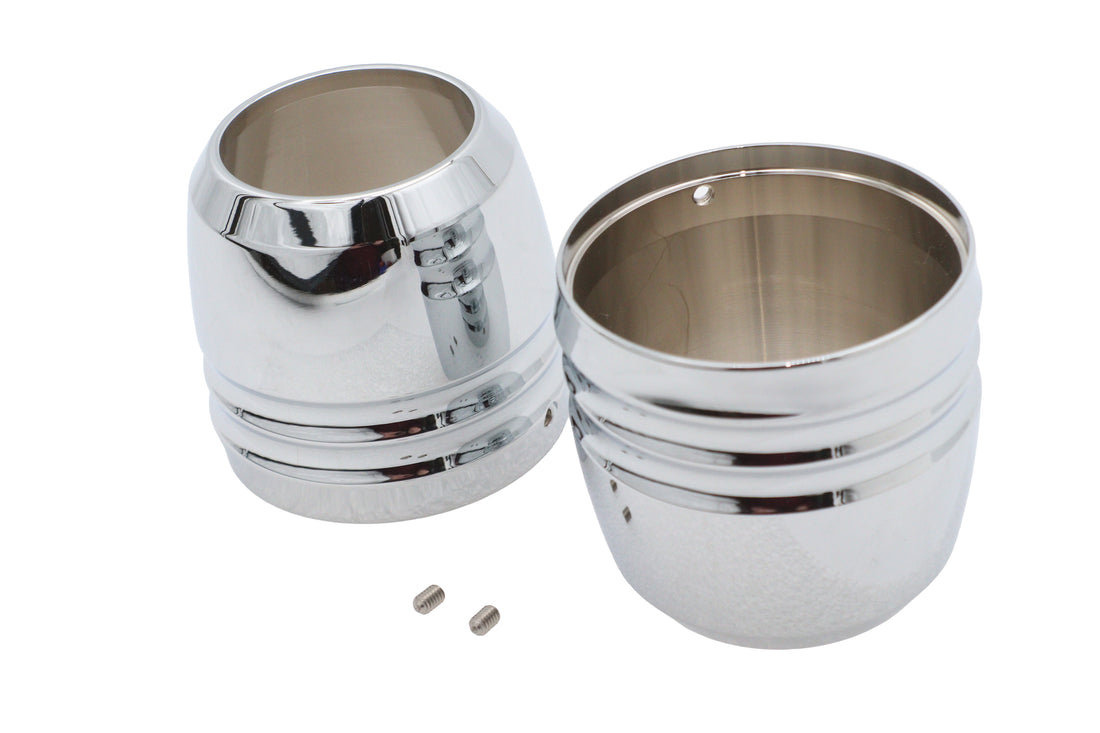 24-0499 - 49mm Fork Boot Cover Chrome by V-Twin