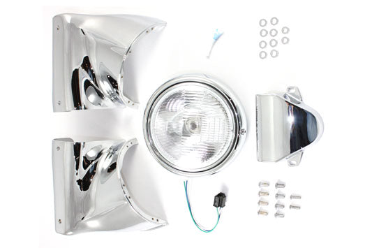 24-0500 - 7  Headlamp Cowl Kit Chrome by V-Twin