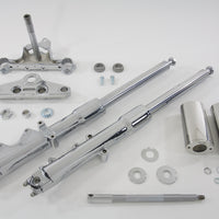 24-0514 - 41mm Fork Assembly with Chrome Sliders Stock Length by V-Twin