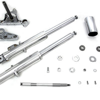 24-0520 - 41mm Fork Assembly with Polished Sliders Single Disc by V-Twin