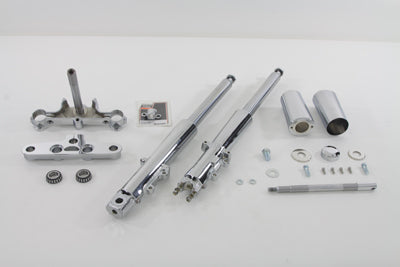 24-0579 - Fork Assembly with Chrome Sliders Stock Length by V-Twin